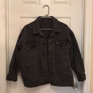 Free People Black Jean Jacket
